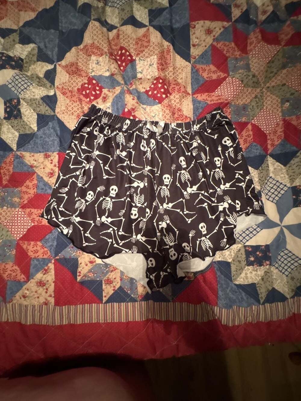 Skeleton Print Lounge Shorts ct